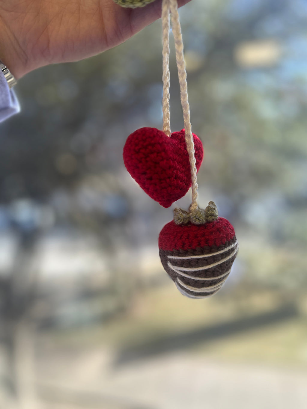 Chocolate Strawberry & Heart Car Hanger