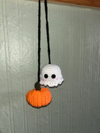 Crochet Pumpkin & Ghost Hanger