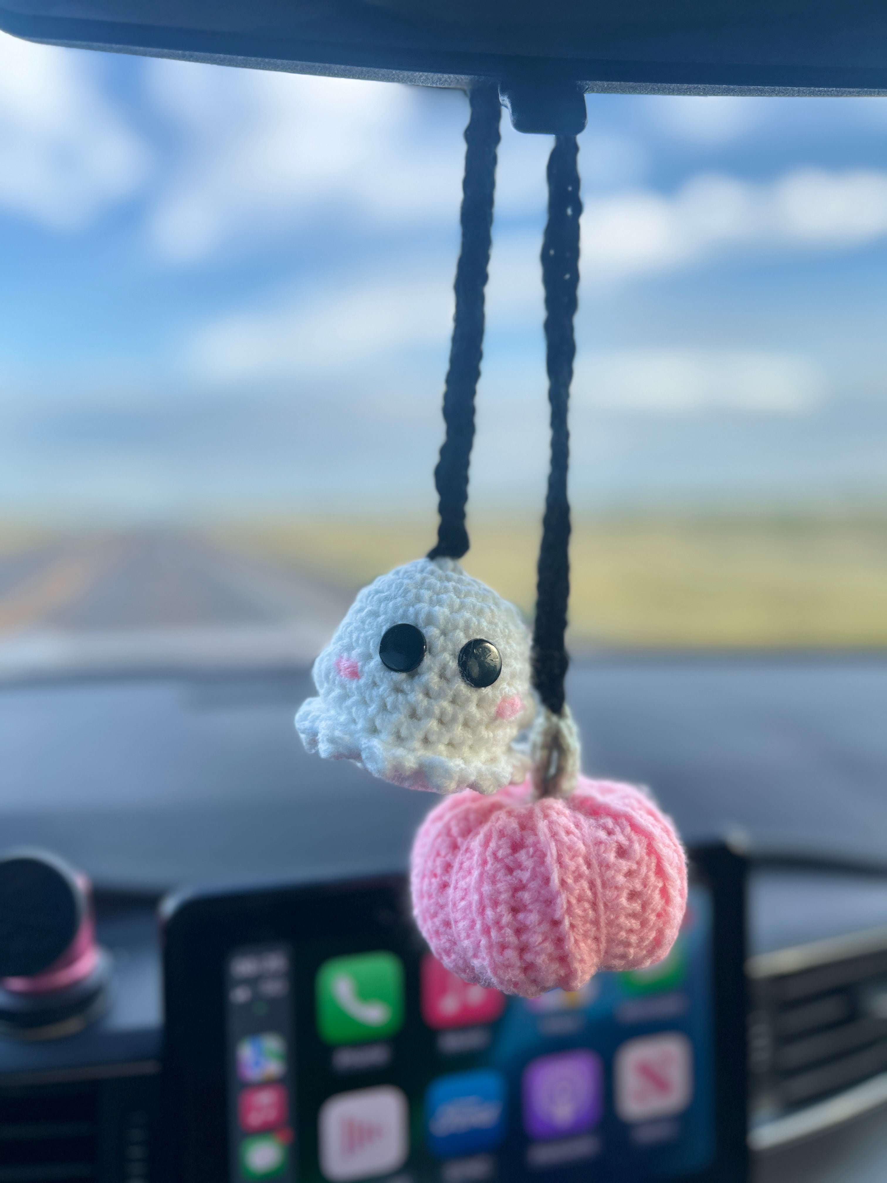 Crochet Pumpkin & Ghost Hanger