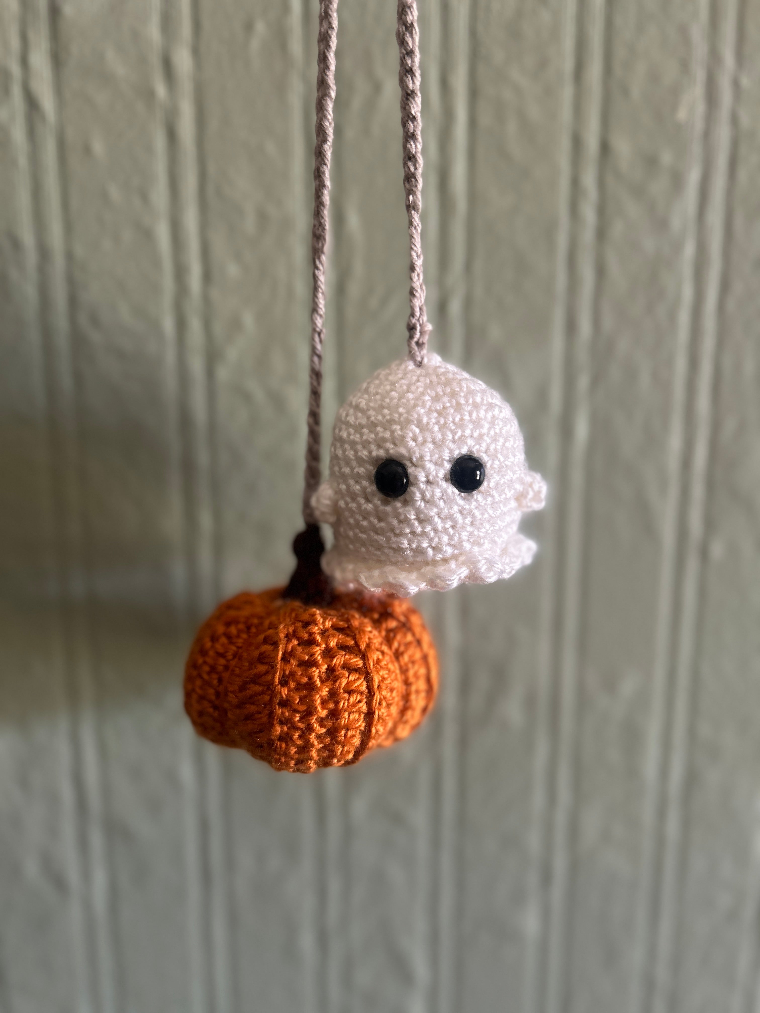 Crochet Pumpkin & Ghost Hanger