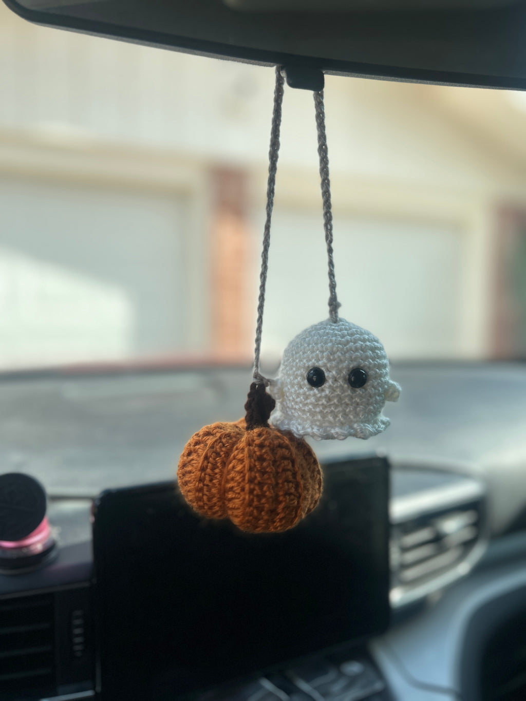 Crochet Pumpkin & Ghost Hanger