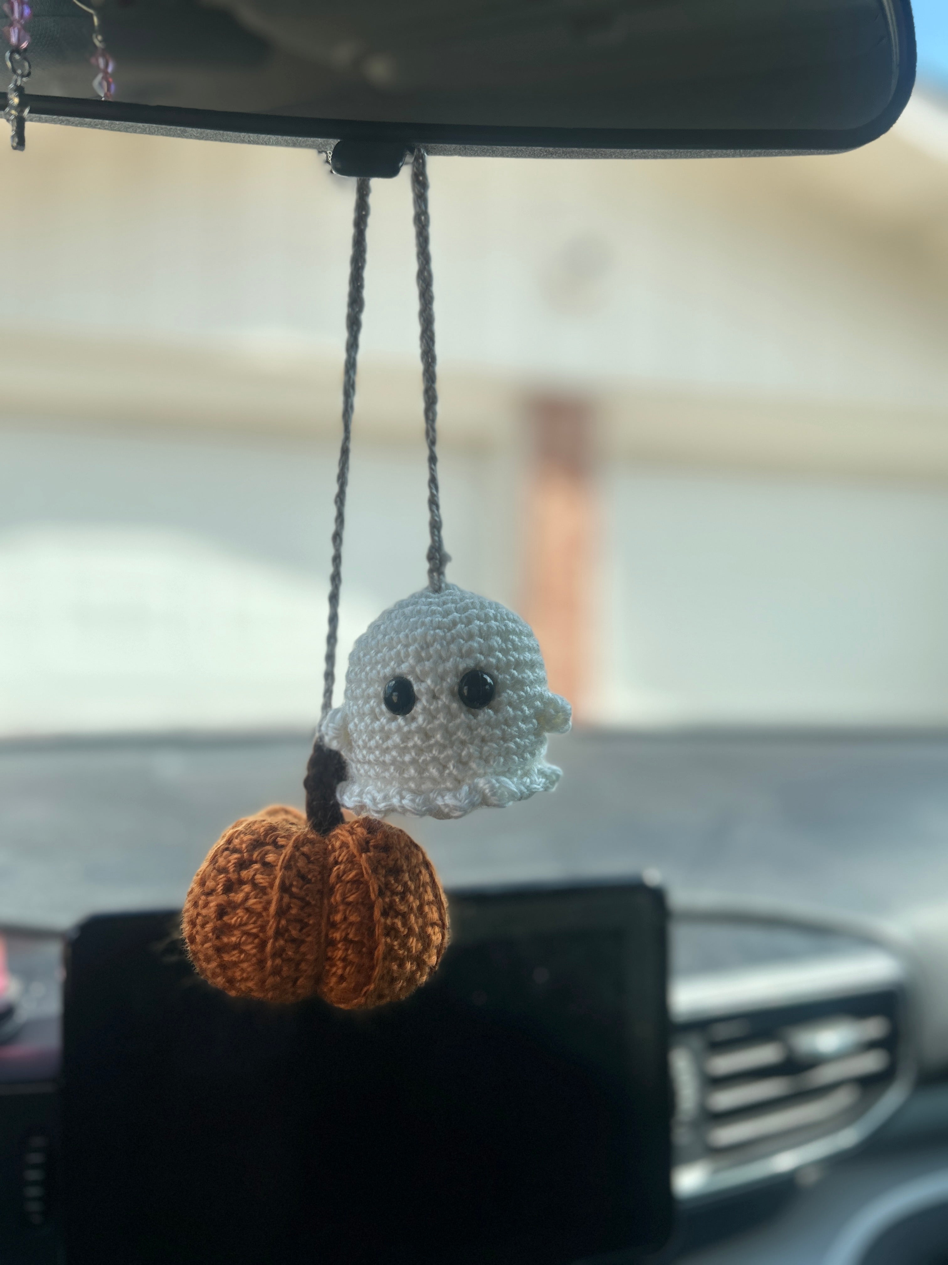 Crochet Pumpkin & Ghost Hanger