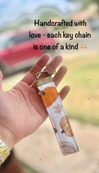 Fabric Pumpkin Keychain