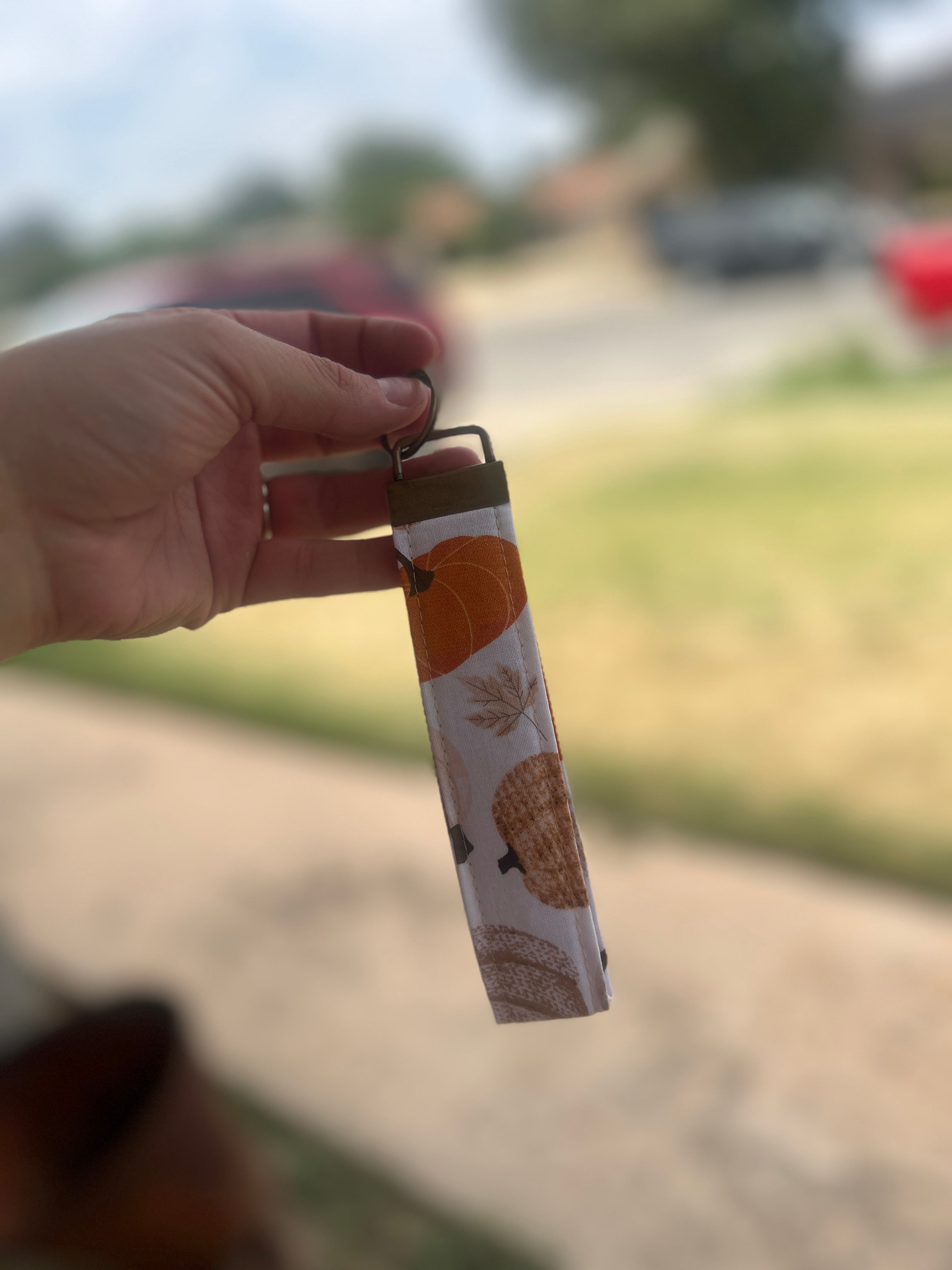 Fabric Pumpkin Keychain