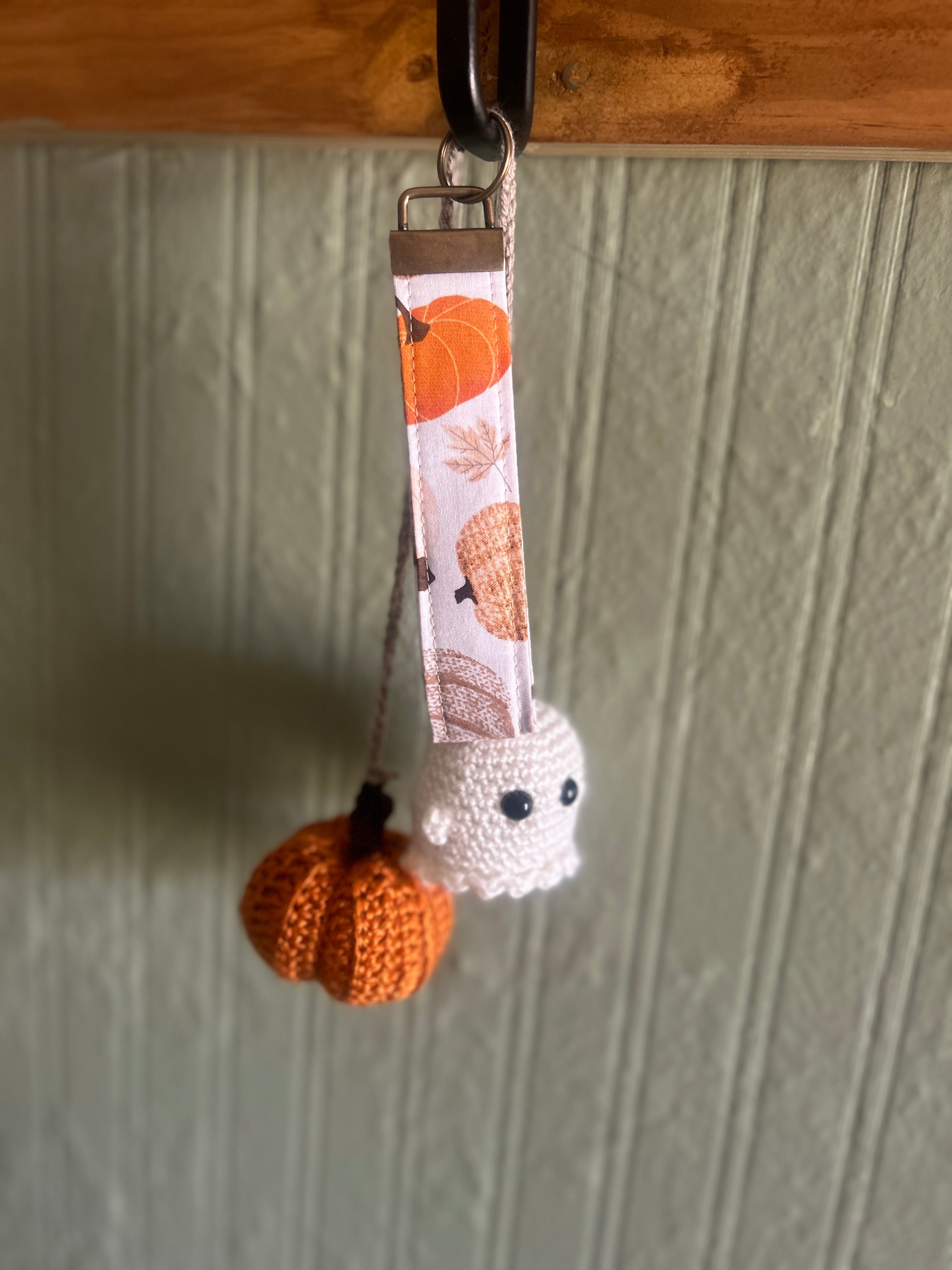 Fabric Pumpkin Keychain
