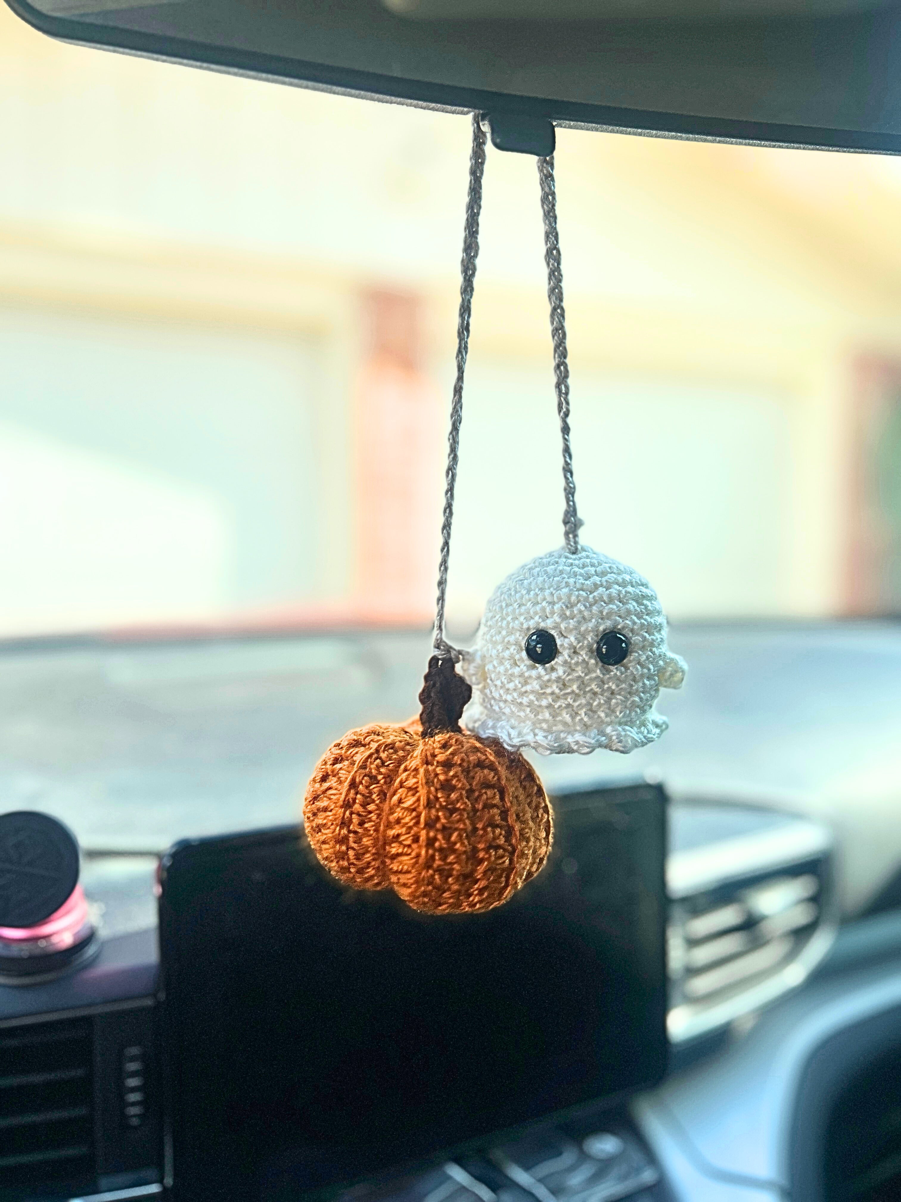 Crochet Pumpkin & Ghost Hanger